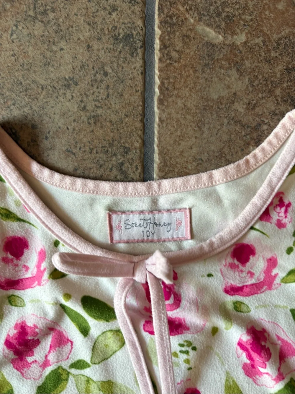 SweetHoney Pink Floral Sleeveless Nightgown with Light Pink Shorts